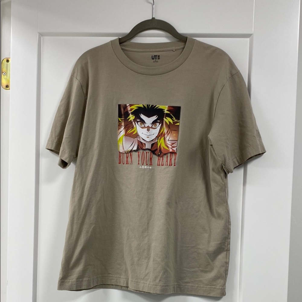 Uniqlo Tan Graphic T-Shirt